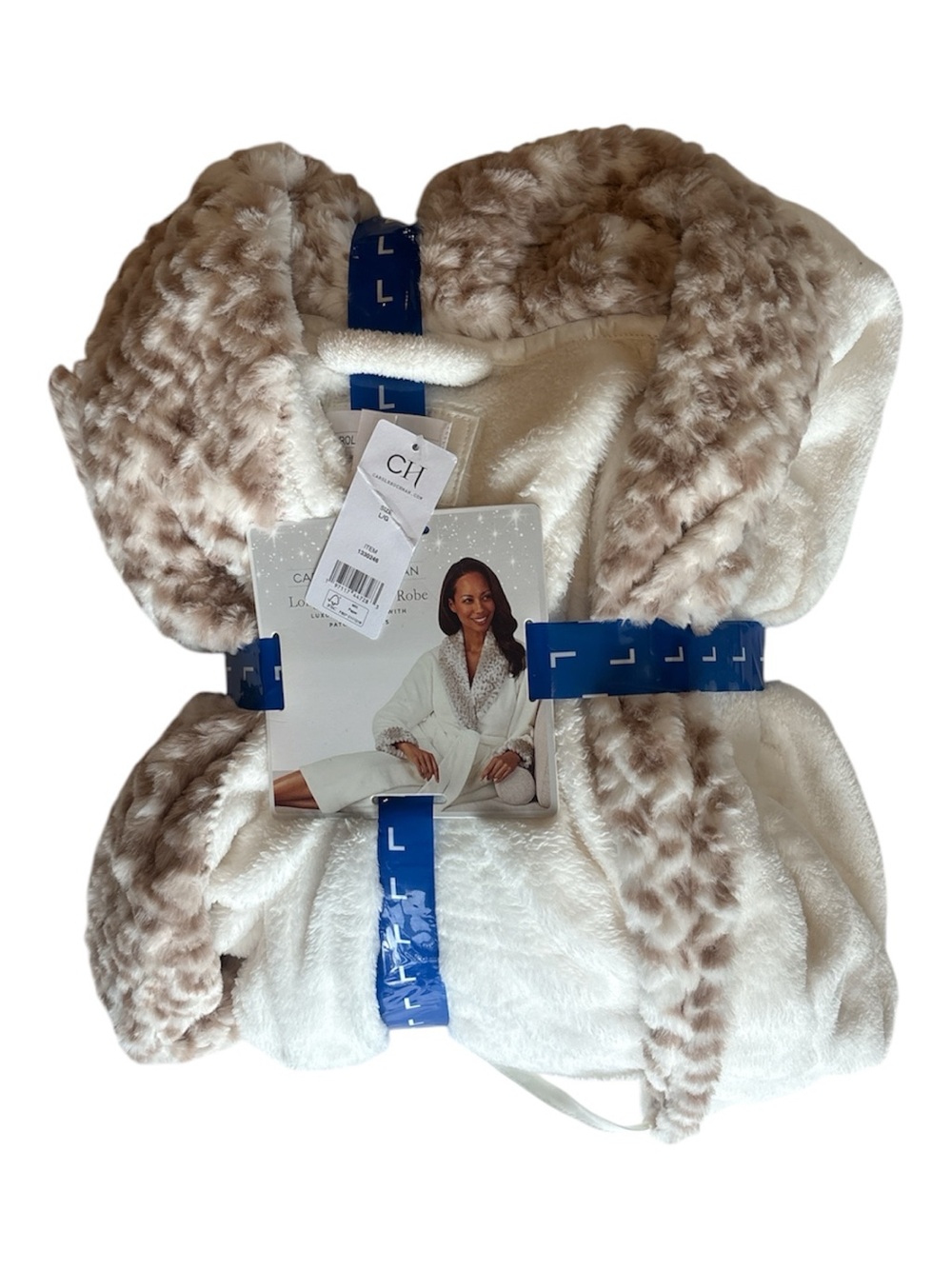 Carole Hochman NWT Soft Long Plush Wrap Robe w/ Pockets, Women’s L
